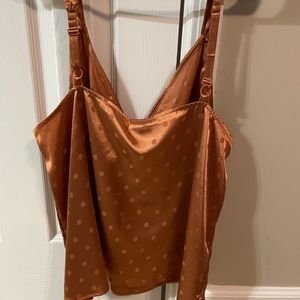 Brown satan tank top